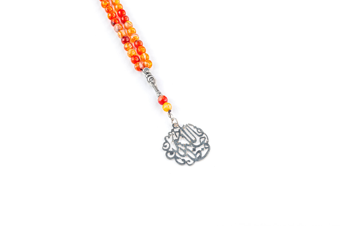 Orange Tasbeeh Beads