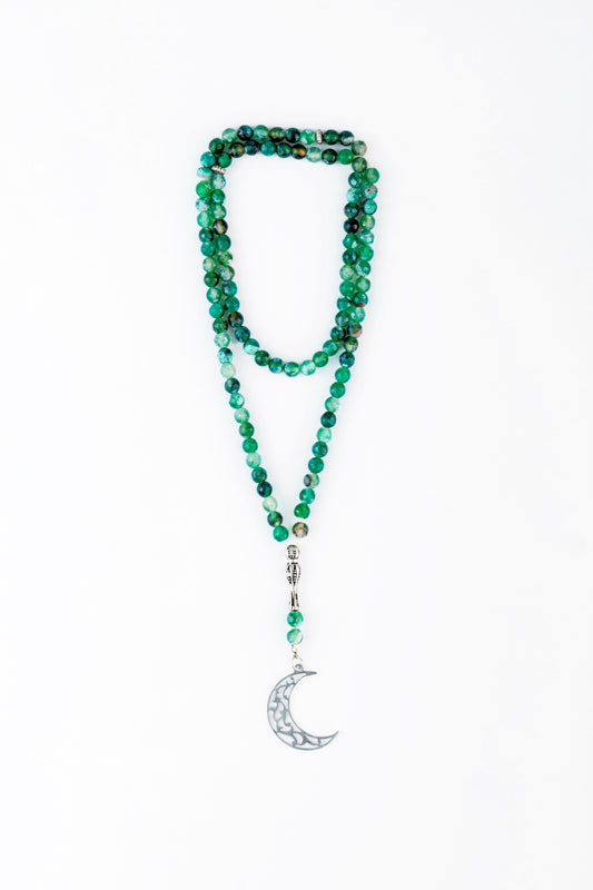 Multicolor Green Tasbeeh Beads