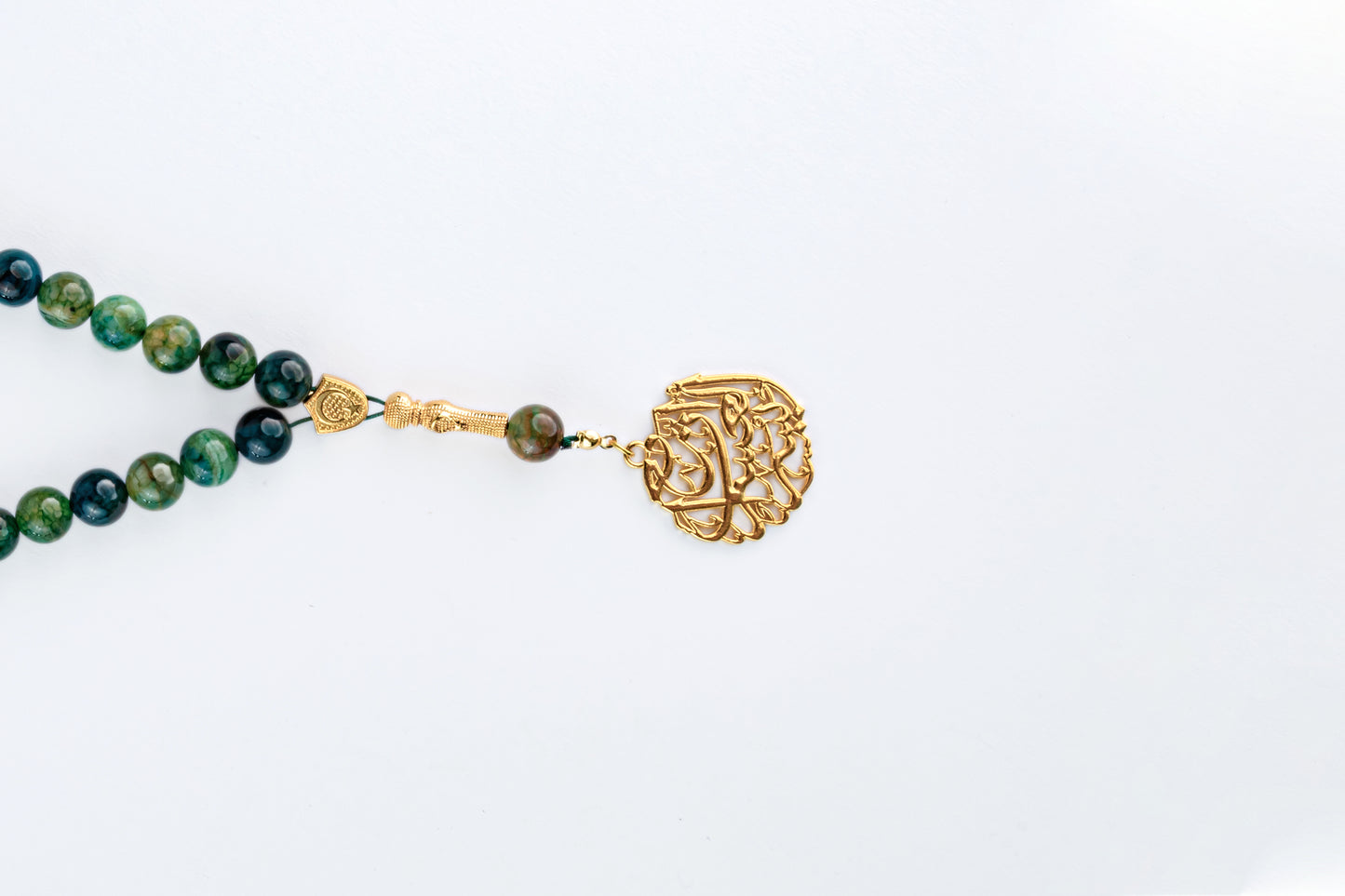 Multicolor Green Tasbeeh Beads