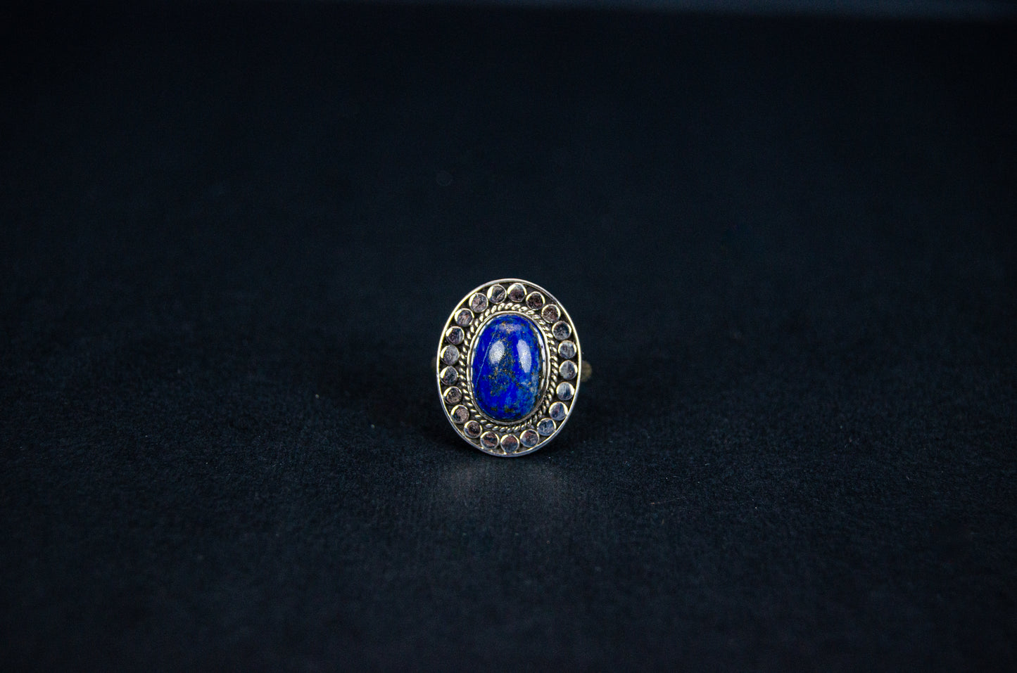 Blue Gem Silver Ring