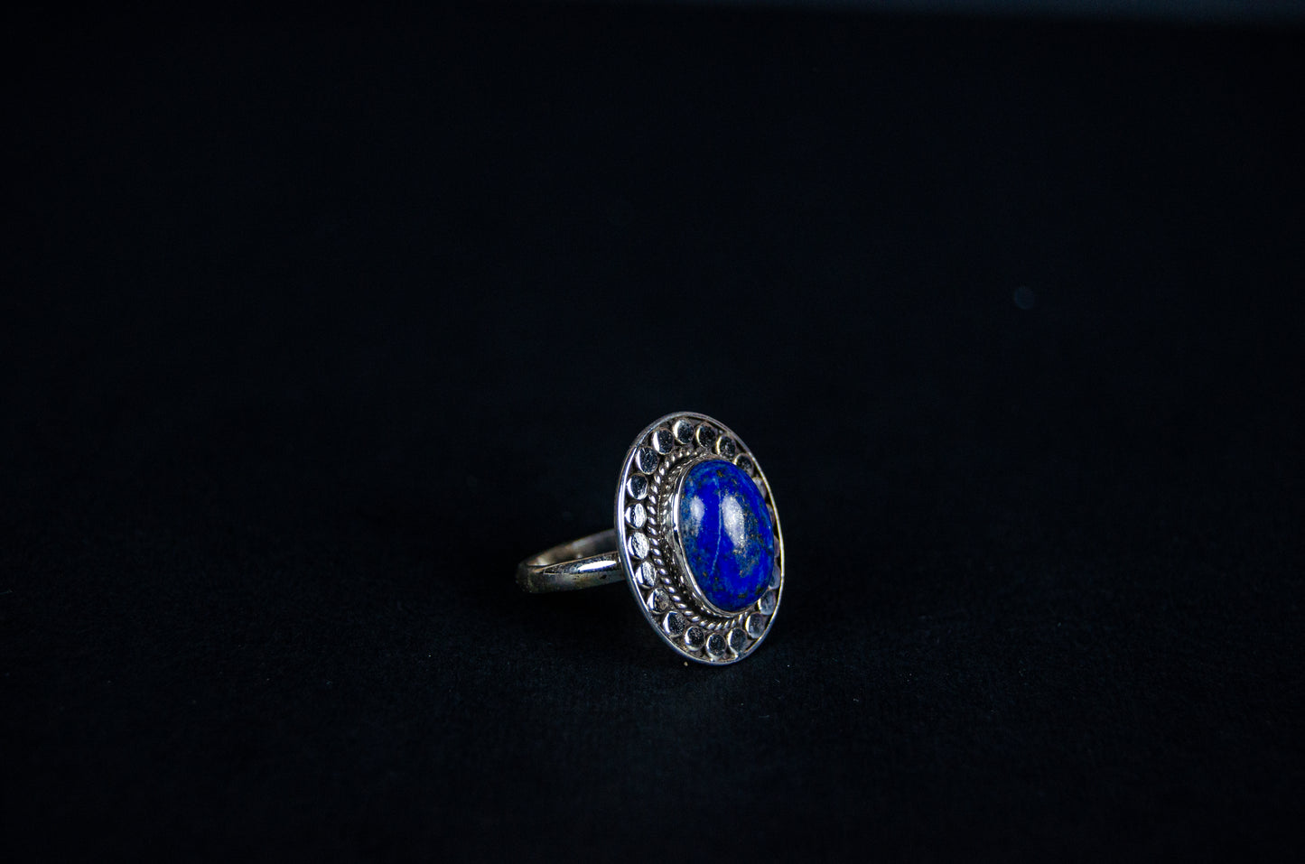 Blue Gem Silver Ring