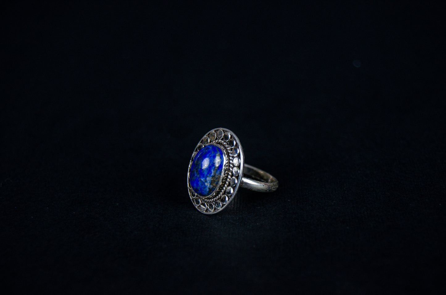 Blue Gem Silver Ring
