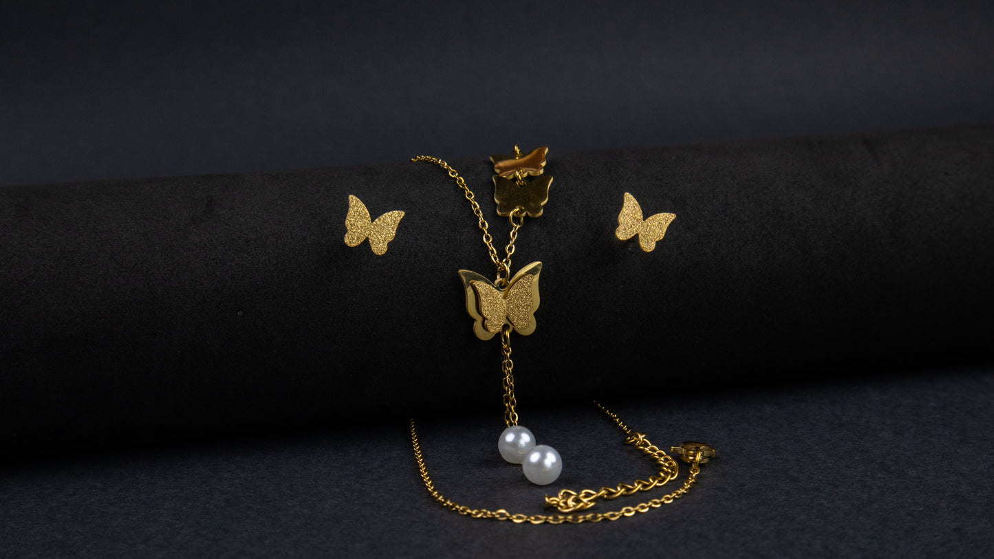 Butterfly Necklace & Earring Set