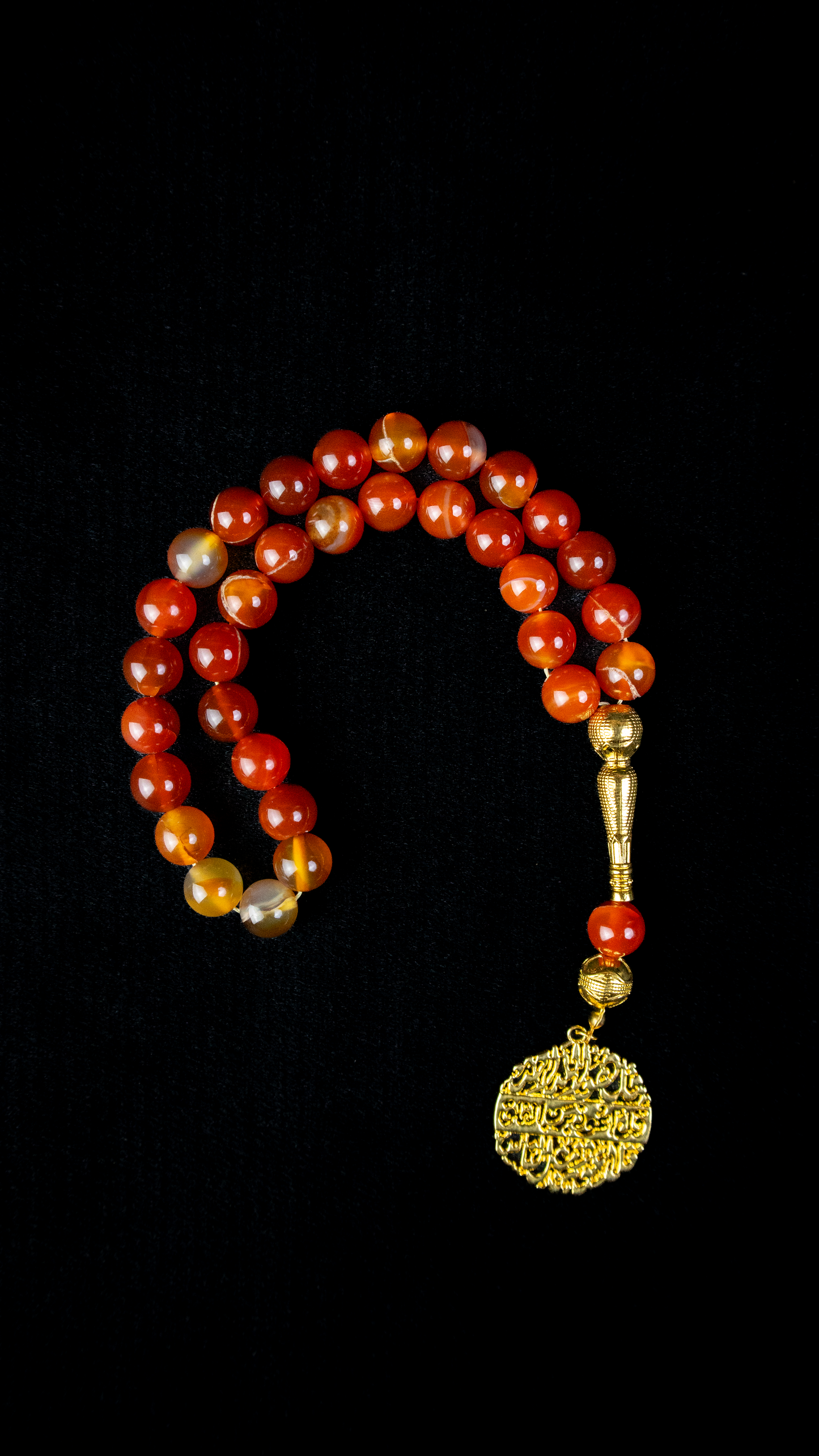 Multicolor Red & Orange Tasbeeh Beads