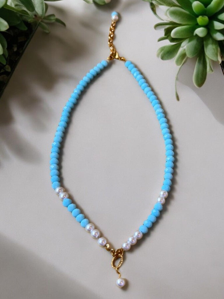 Turquoise/White Choker Necklace