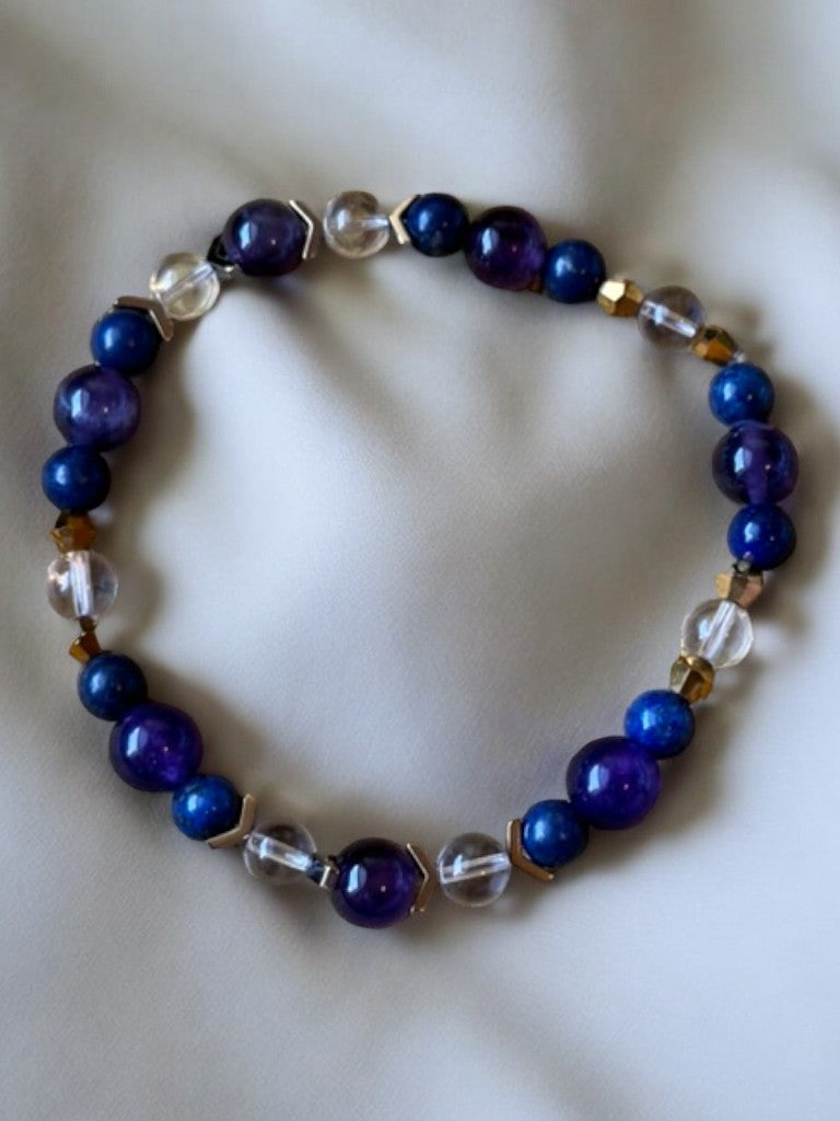 Multicolor Blue Bead Bracelet