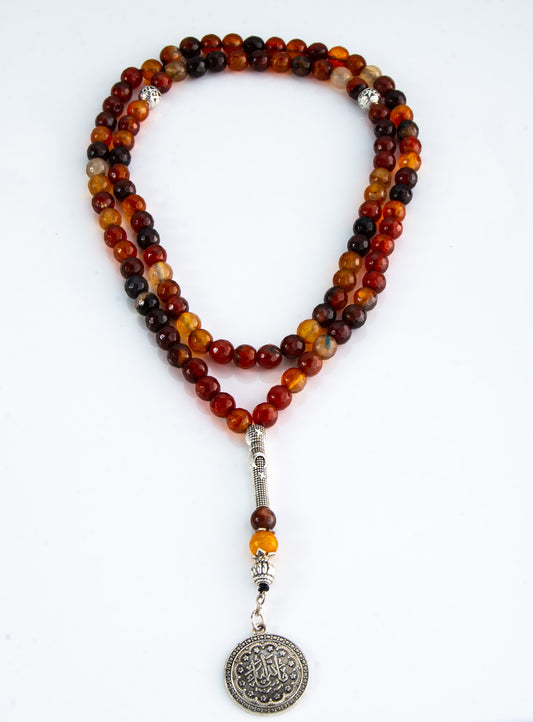 Multicolor Brown Tasbeeh Beads