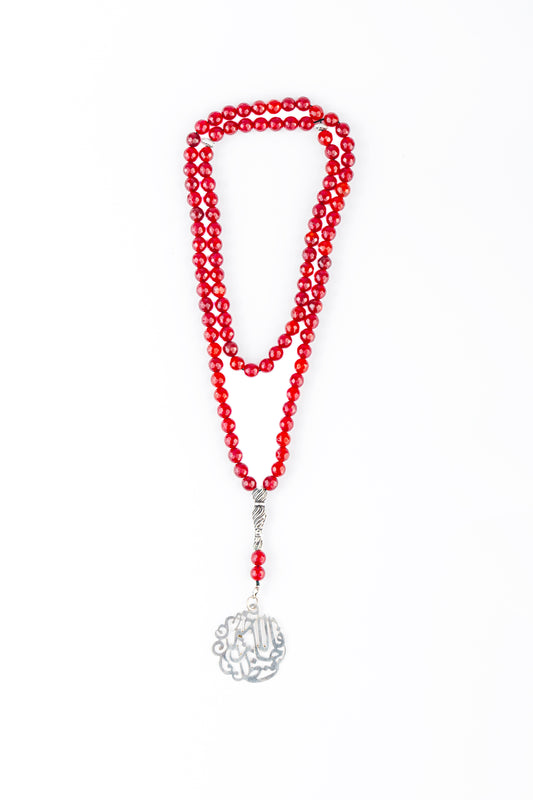 Red Tasbeeh Beads