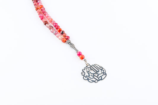 Multicolor Pink Tasbeeh Beads