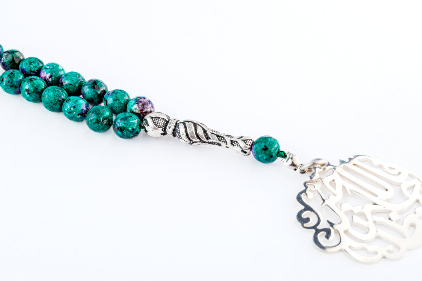 Multicolor Pine Green Tasbeeh Beads