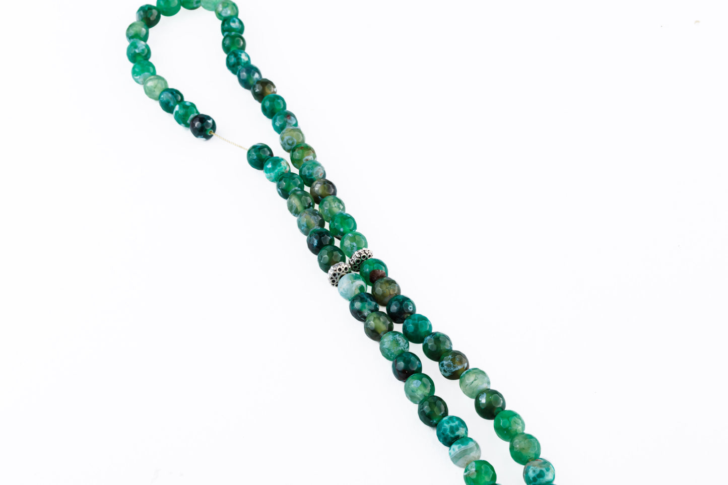 Multicolor Green Tasbeeh Beads