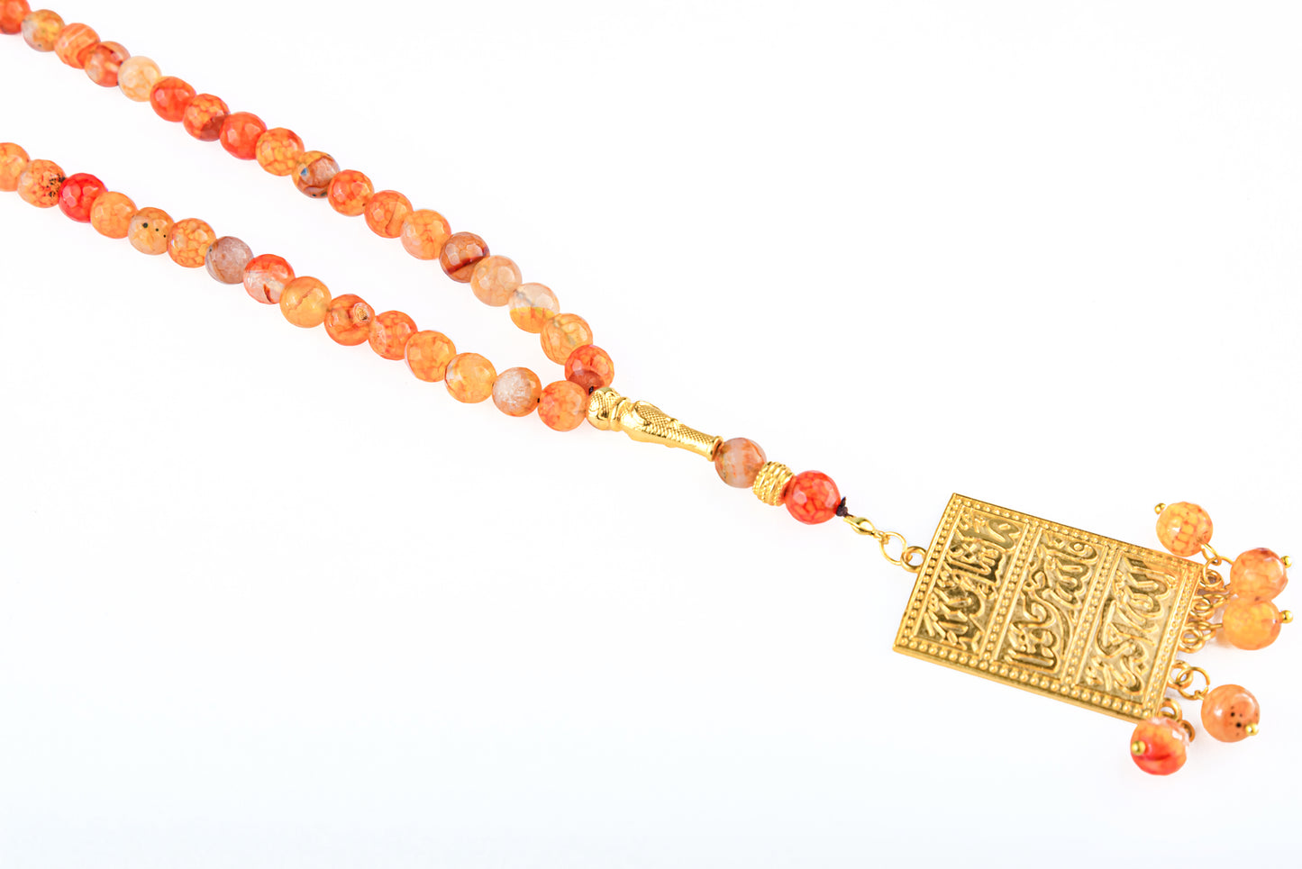 Orange Tasbeeh Beads