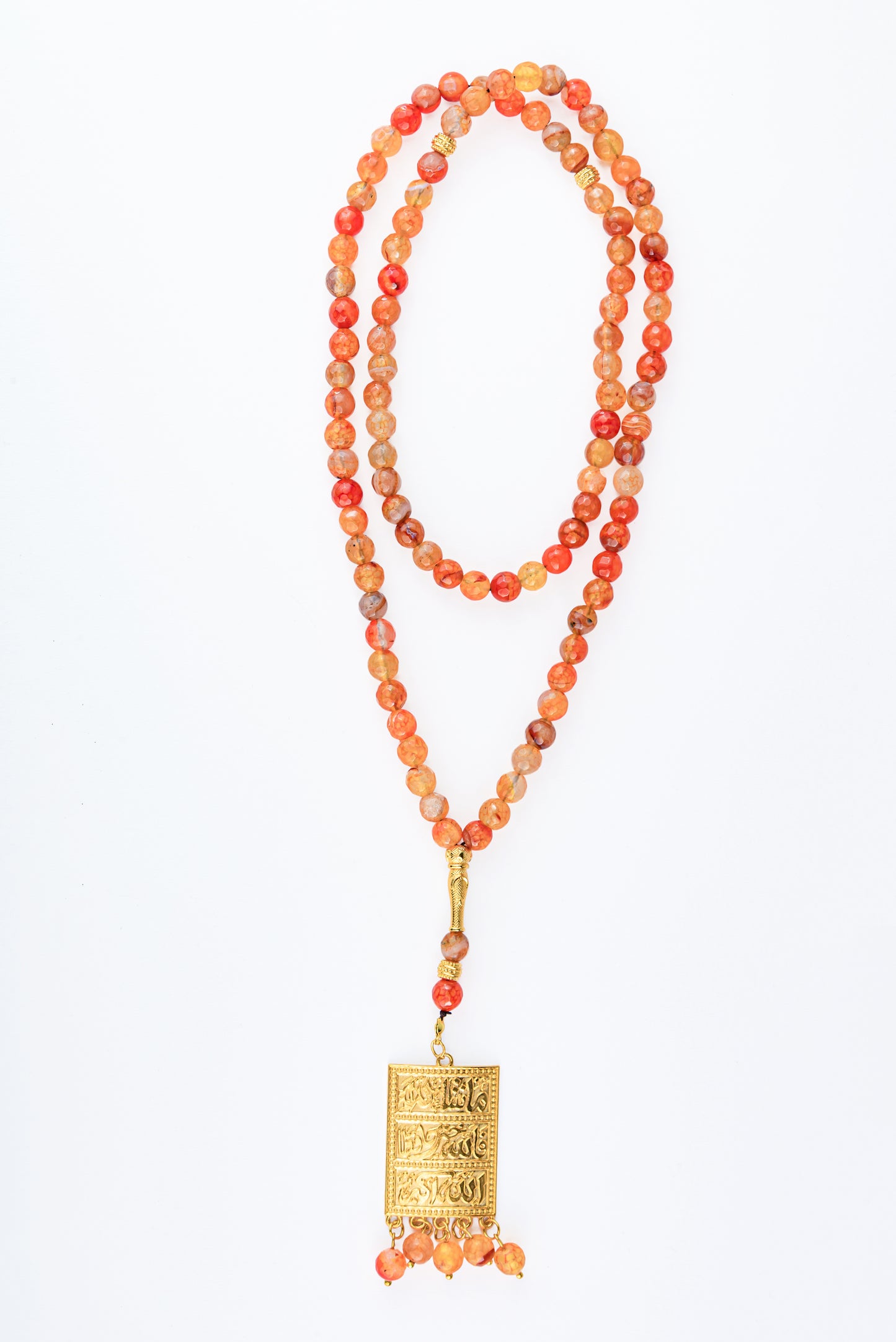 Orange Tasbeeh Beads