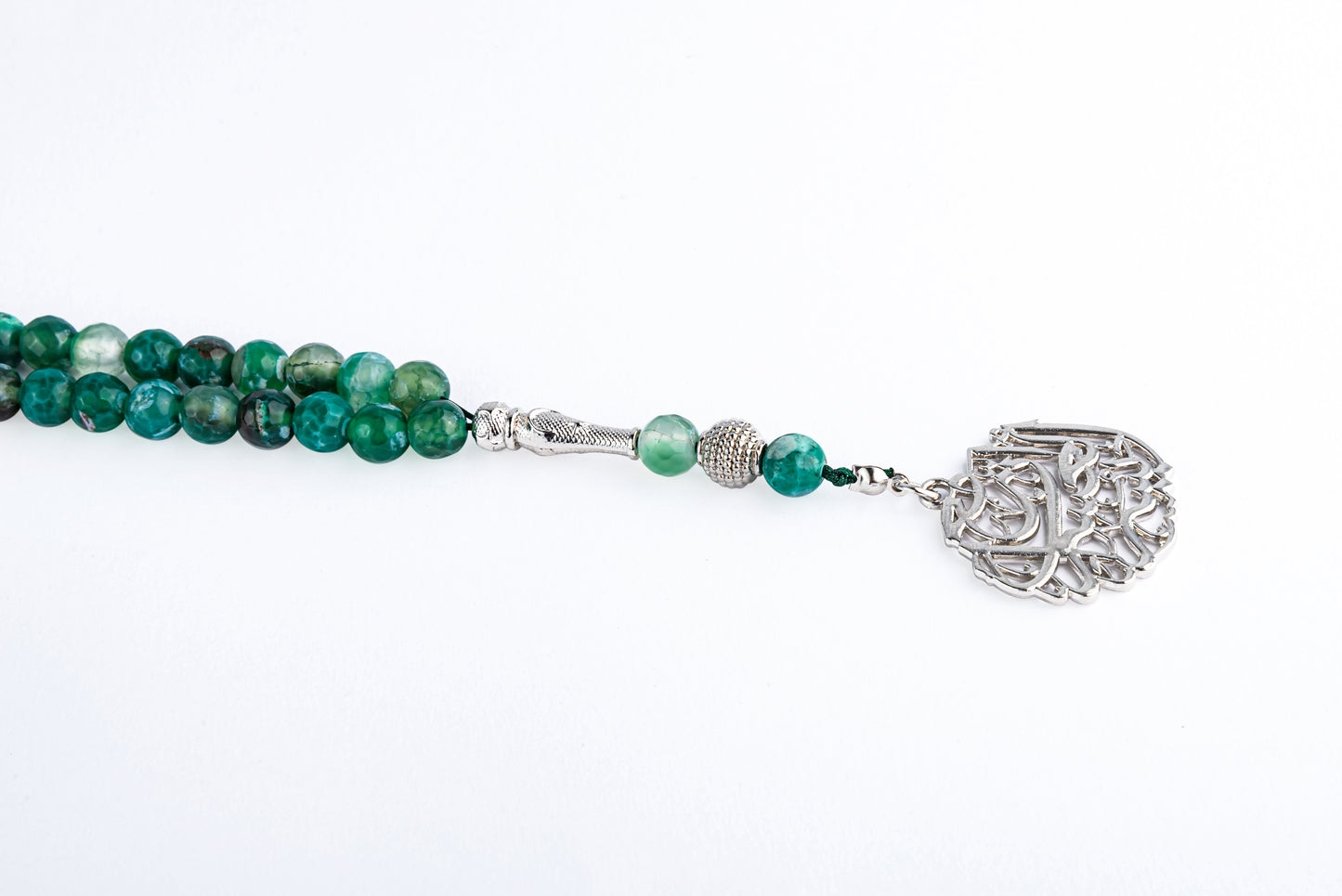 Multicolor Green Tasbeeh Beads