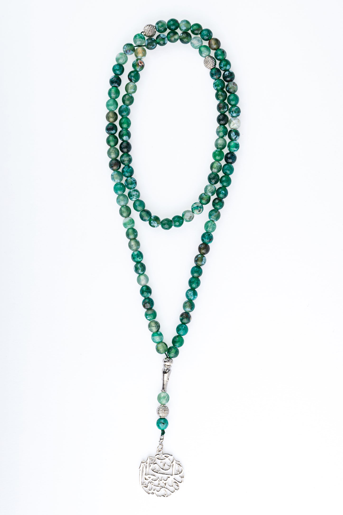 Multicolor Green Tasbeeh Beads