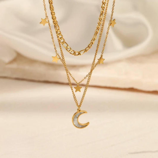 Layered Crescent Necklace